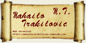 Mahailo Trakilović vizit kartica
